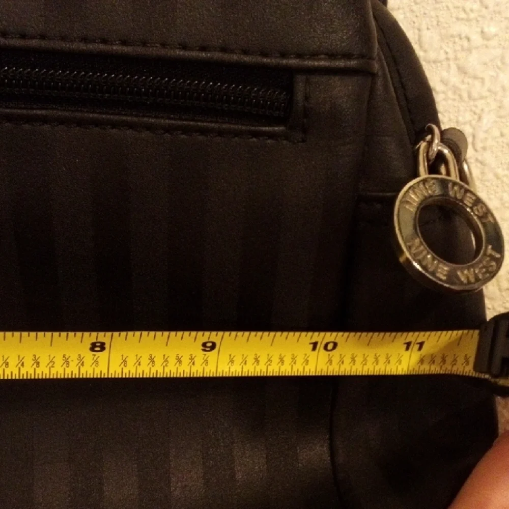 Nine West Black Satchel with Charm